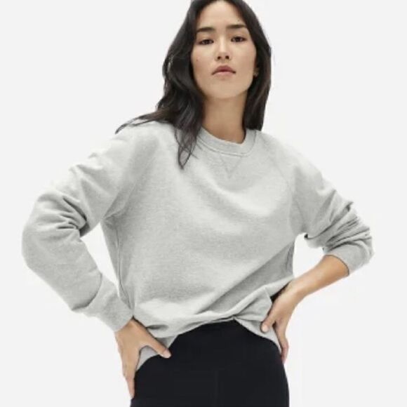 Everlane The French Terry Crew Neck Sweater - Picture 1 of 9